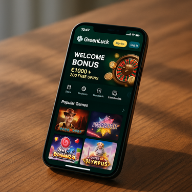 GreenLuck - Mobile Casino App - Responsive Design für Österreich